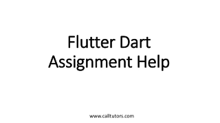 Flutter Dart Assignment Help