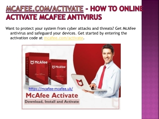 Mcafee.com/Activate - Enter McAfee 25 Digit code - McAfee Activate