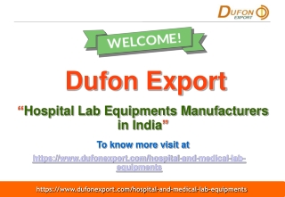 Hospital Lab Equipments Manufacturers in India
