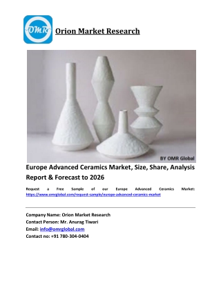 Europe Advanced Ceramics Market Size, Industry Trends, Share and Forecast 2020-2026