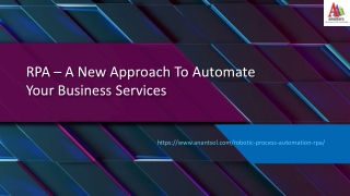 RPA – A New Approach To Automate Your Business Services