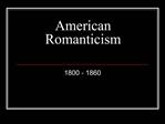 American Romanticism