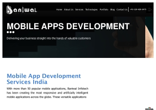 Custom Mobile Application Development Solutions India | Baniwal Infotech