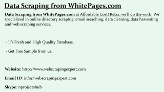 Data Scraping from WhitePages.com