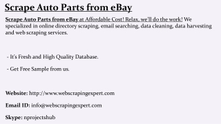 Scrape Auto Parts from eBay