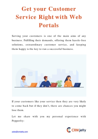 Get your Customer Service Right with Web Portals
