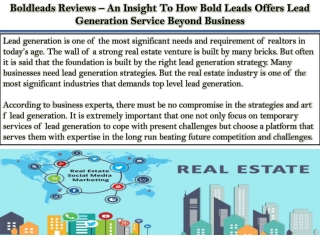 Boldleads Reviews – An Insight To How Bold Leads Offers Lead Generation Service Beyond Business