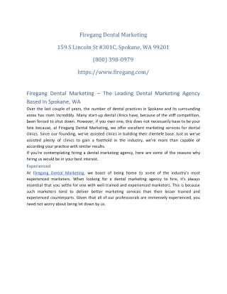 Dental Marketing Company