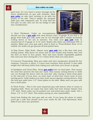 Gun safes on sale
