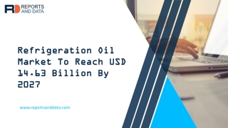 Refrigeration Oil Market Future Growth with Technology and Outlook 2020 to 2027