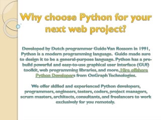 Why choose Python for your next web project?