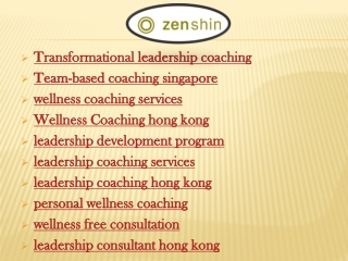 Transformational leadership coaching