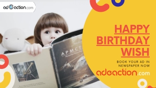 Personal Ads Birthday wishes advertisement booking newspaper online Times of India, Anandabazar Patrika Bartaman