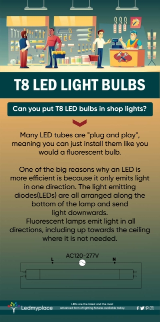 Long-Lasting - T8 LED Light Bulbs