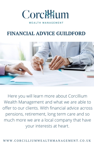 Financial Planning And Advice In Guildford