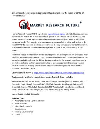 Global Indoor Robots Market to See Surge in Huge Demand over the Impact of COVID-19– Forecast to 2023