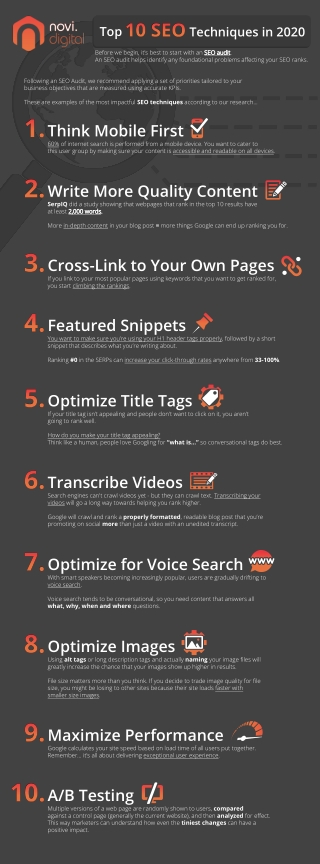 Top 10 SEO Techniques in 2020