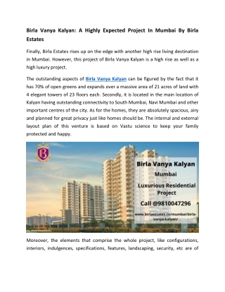 Birla Vanya Kalyan Mumbai Festive Offers