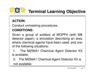 Terminal Learning Objective