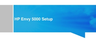 How to Install HP Envy 5000 Printer?