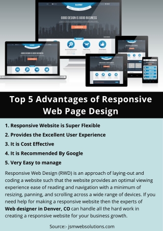 Top 5 Advantages of Responsive Web Page Design