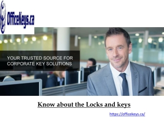 Know about the Locks and keys