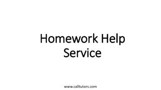 Homework Help Service