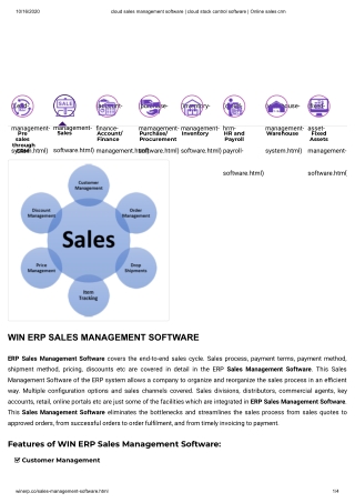 Cloud Sales Management Software | Cloud Stock control software | Online sales crm