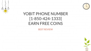 Yobit Phone Number [1-850-424-1333] Earn free coins