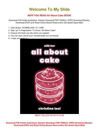 [PDF DOWNLOAD] All About Cake Christina Tosi