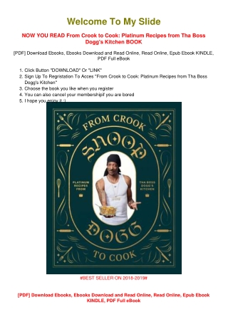 [PDF DOWNLOAD] From Crook to Cook: Platinum Recipes from Tha Boss Dogg's