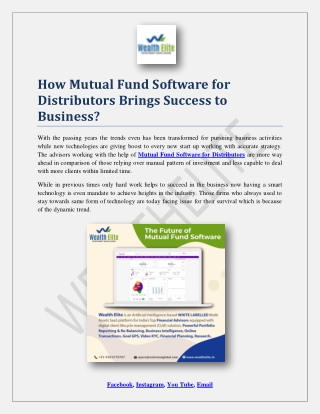 Why Mutual Fund Software Researches Dividend of the Schemes?