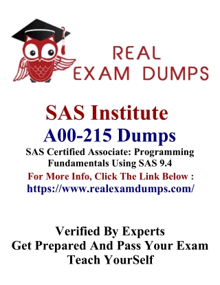 New SAS Institute A00-215 Demo Questions - RealExamDumps