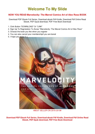 [PDF DOWNLOAD] Marvelocity: The Marvel Comics Art of Alex Ross Alex Ross