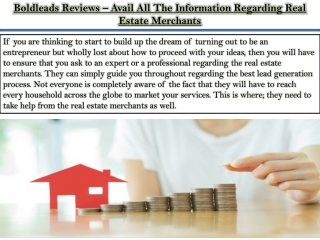 Boldleads Reviews – Avail All The Information Regarding Real Estate Merchants
