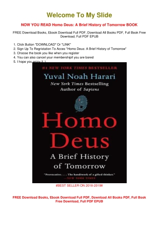 [PDF DOWNLOAD] Homo Deus: A Brief History of Tomorrow Yuval Noah Harari