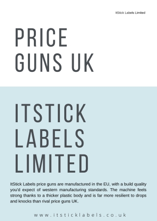 Price Guns UK | ItStick Labels Limited