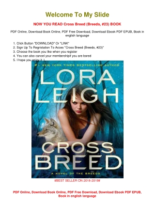 [PDF DOWNLOAD] Cross Breed (Breeds, #23) Lora Leigh