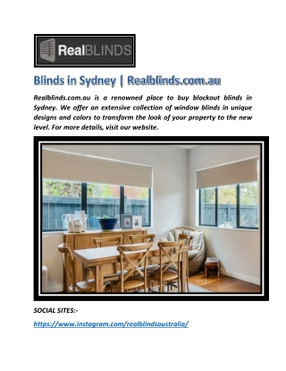 Blinds in Sydney | Realblinds.com.au