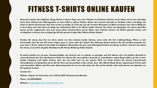 Fitness T-Shirts Online Kaufen