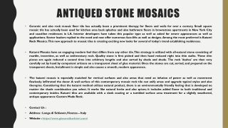 Antiqued Stone Mosaics