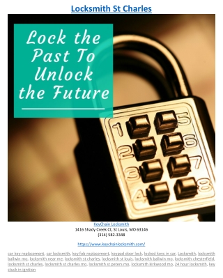 Locksmith St Charles
