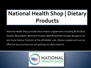 National Health Shop | Dietary Products | Now Vitamin Supplements