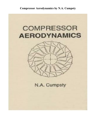 Download\Read Compressor Aerodynamics Books Full Versions