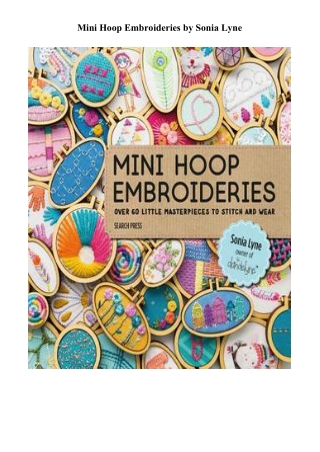 Download\Read Mini Hoop Embroideries Books full online