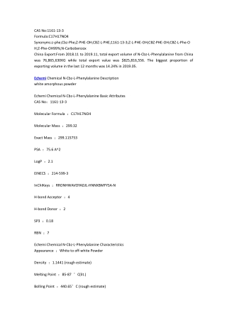 Echemi Chemical N-Cbz-L-Phenylalanine Basic Attributes