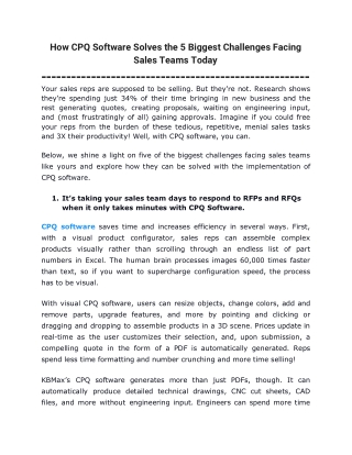 How CPQ Software Solves the 5 Biggest Challenges Facing Sales Teams Today