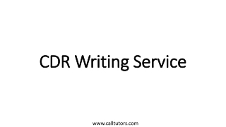 CDR Writing Service