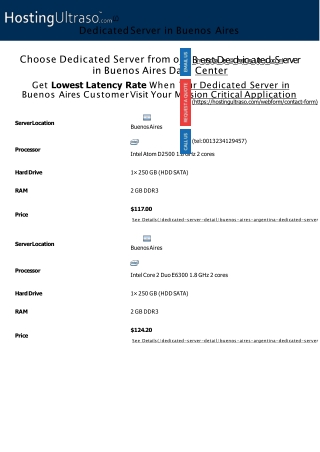 Buenos Aires Dedicated Server