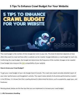 5 Tips To Enhance Crawl Budget For Your Website